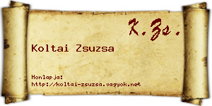 Koltai Zsuzsa névjegykártya